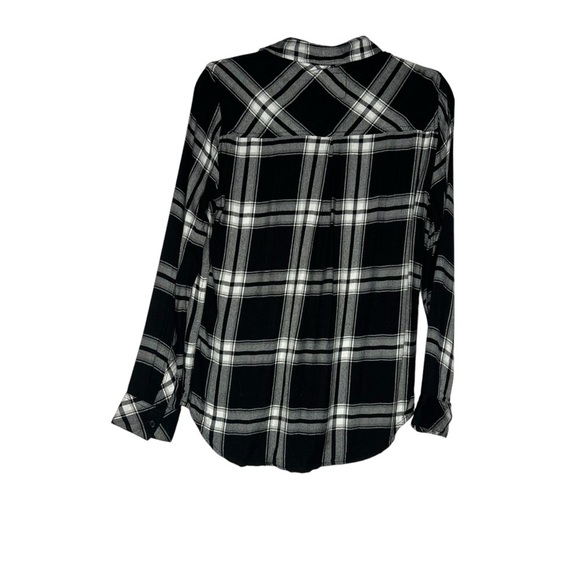 Rails Black and White Plaid Button down Hunter Shirt size Small - Picture 3 of 6